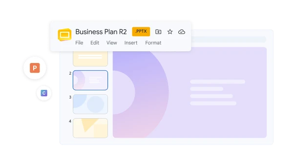 Открытие файла PowerPoint в Google Slides